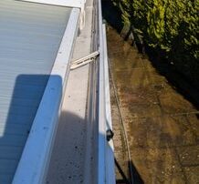 Gutters after cleaning